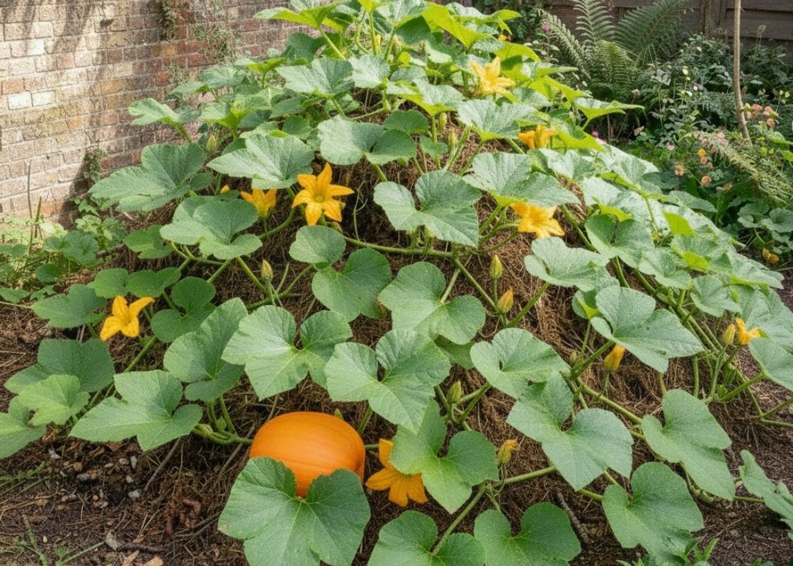 The Volunteer Pumpkin Vine That Grew Out of My Compost Pile and Took Over Half the Garden