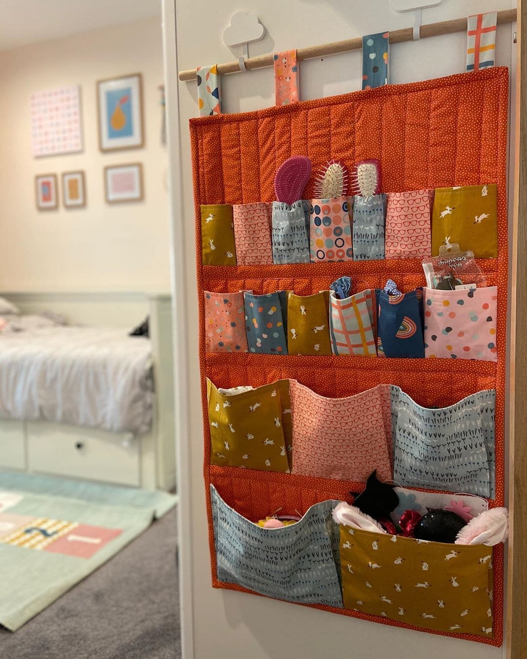 Colorful Hanging Storage Organizer for Bedroom