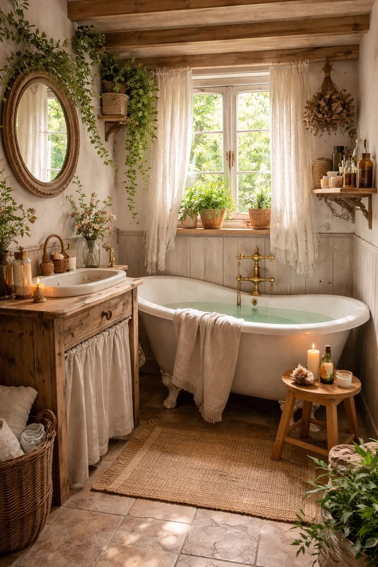 Cottage Charm Bathroom Decor