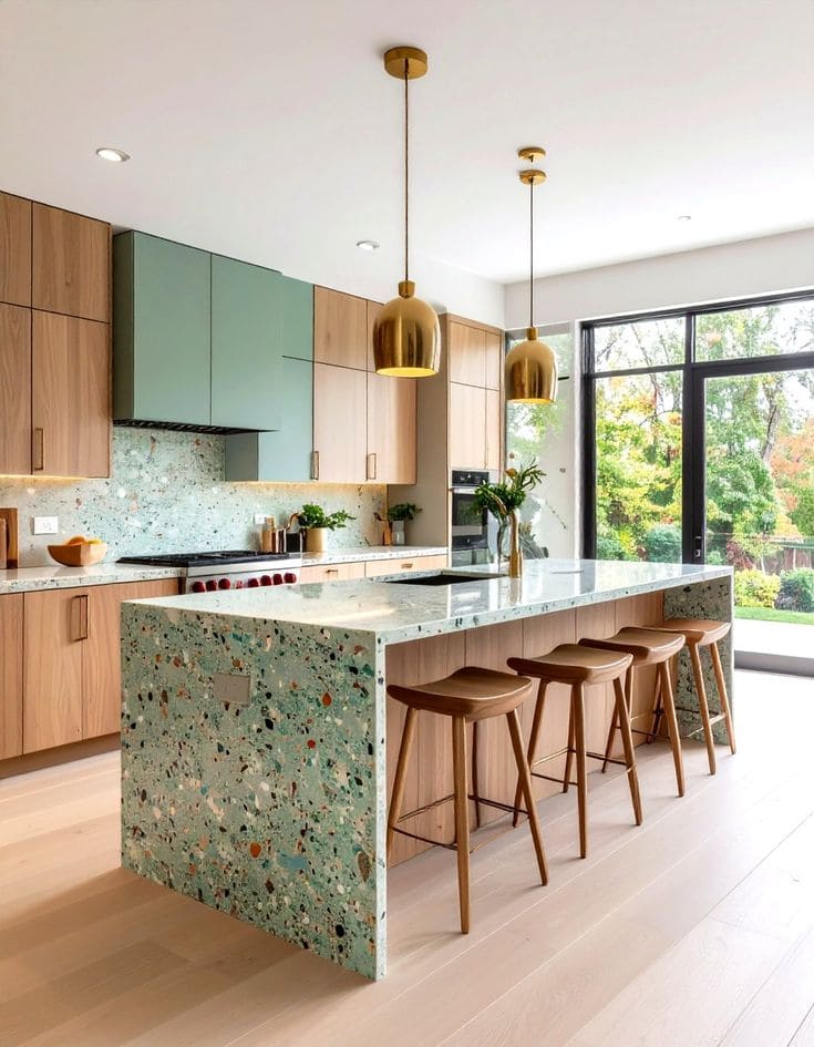 Terrazzo Contemporary Kitchen