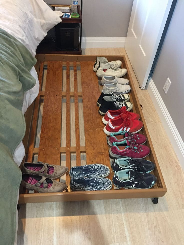 Under-Bed Shoe Storage Organization