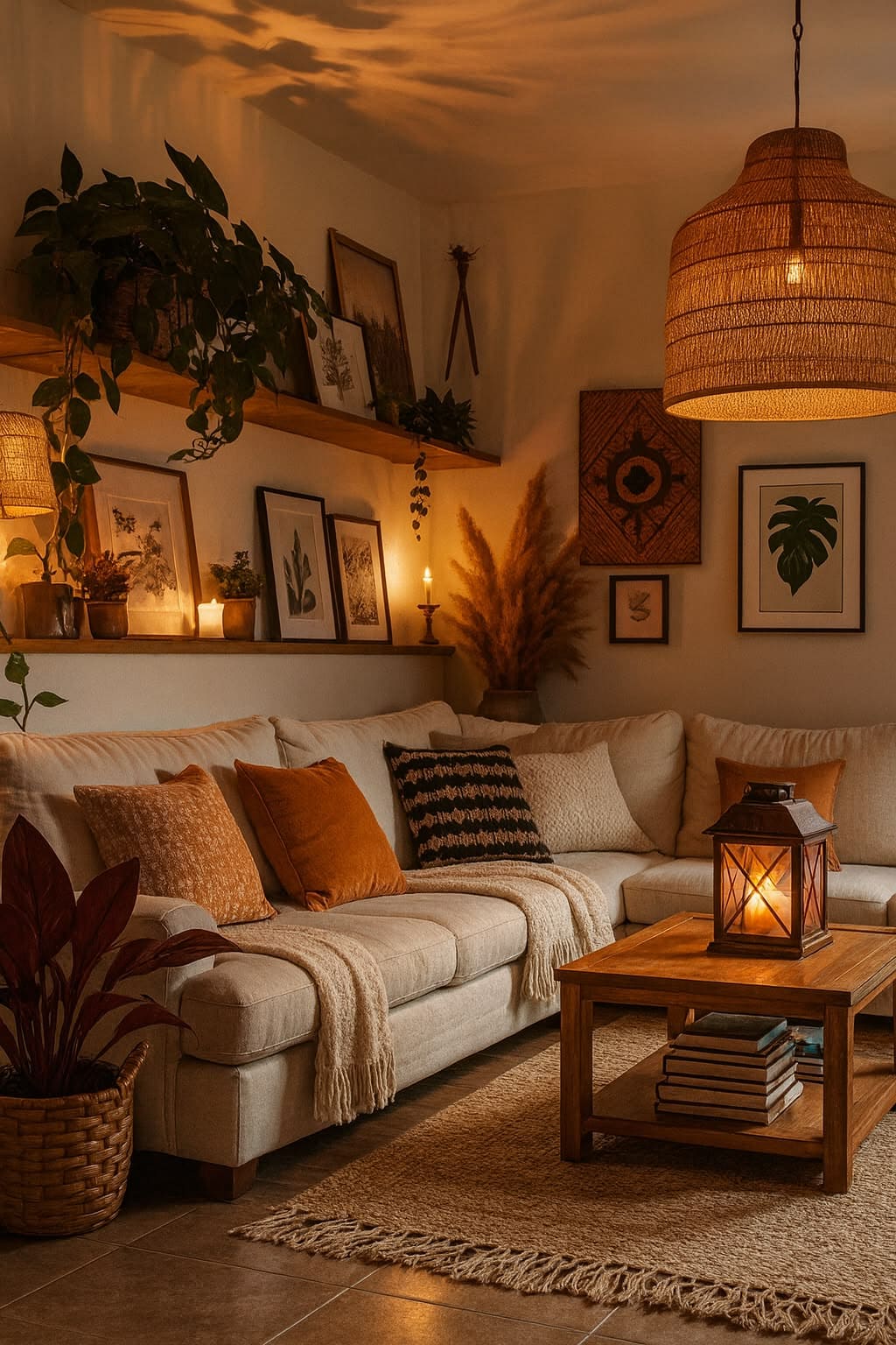 Warm Candlelit Boho Retreat