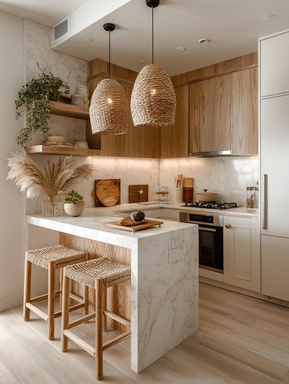 Warm Minimalist Wood Kitchen